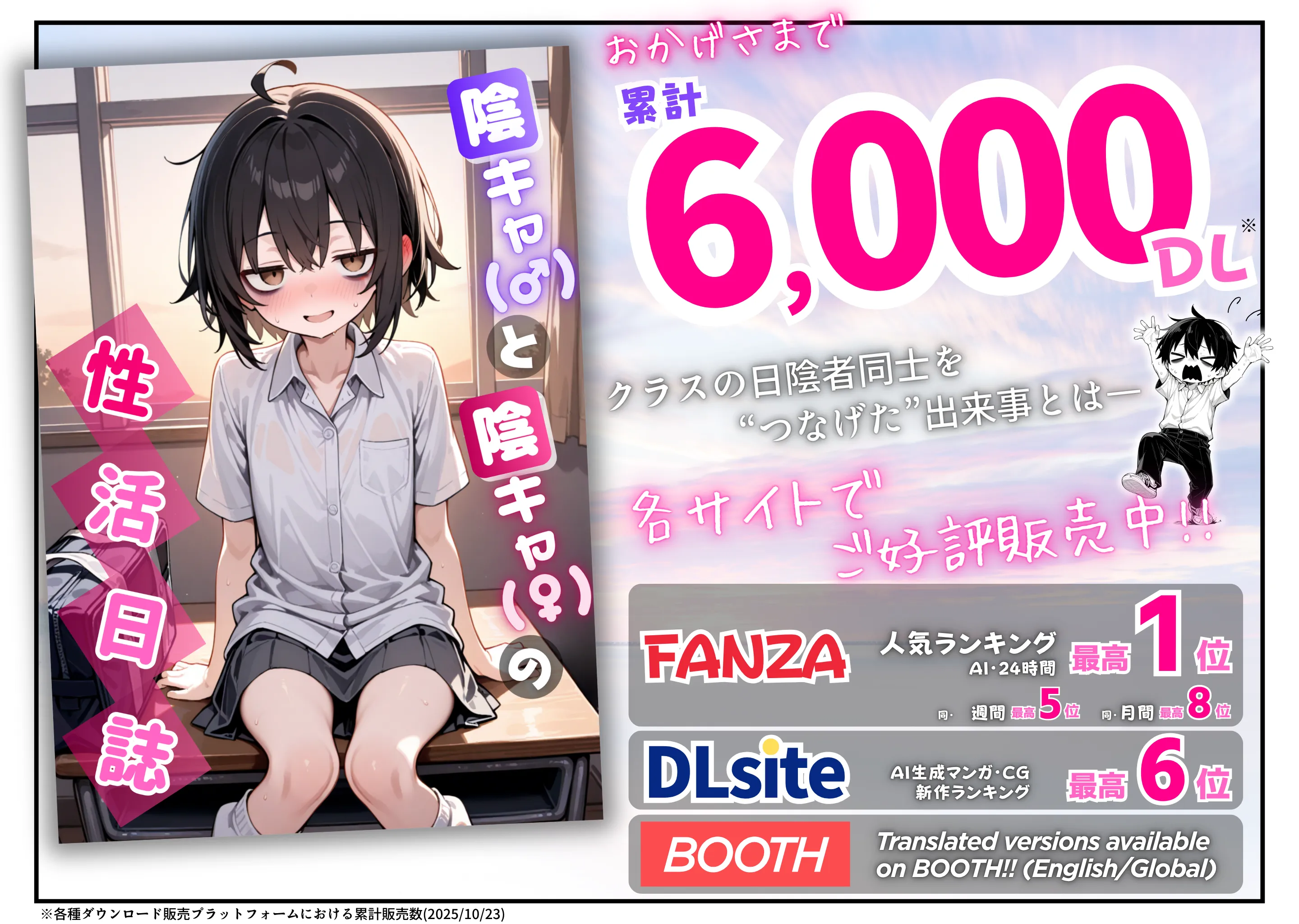 陰キャ(♂)と陰キャ(♀)の性生活日誌 累計5,000DL突破